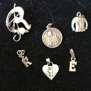 Jewelry - Sterling silver charms and pin Jewelry - Sterling silver charms and pin